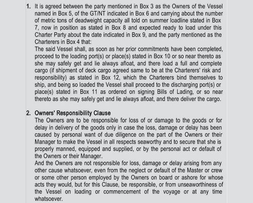 Charter Party and Bill of Lading Disputes